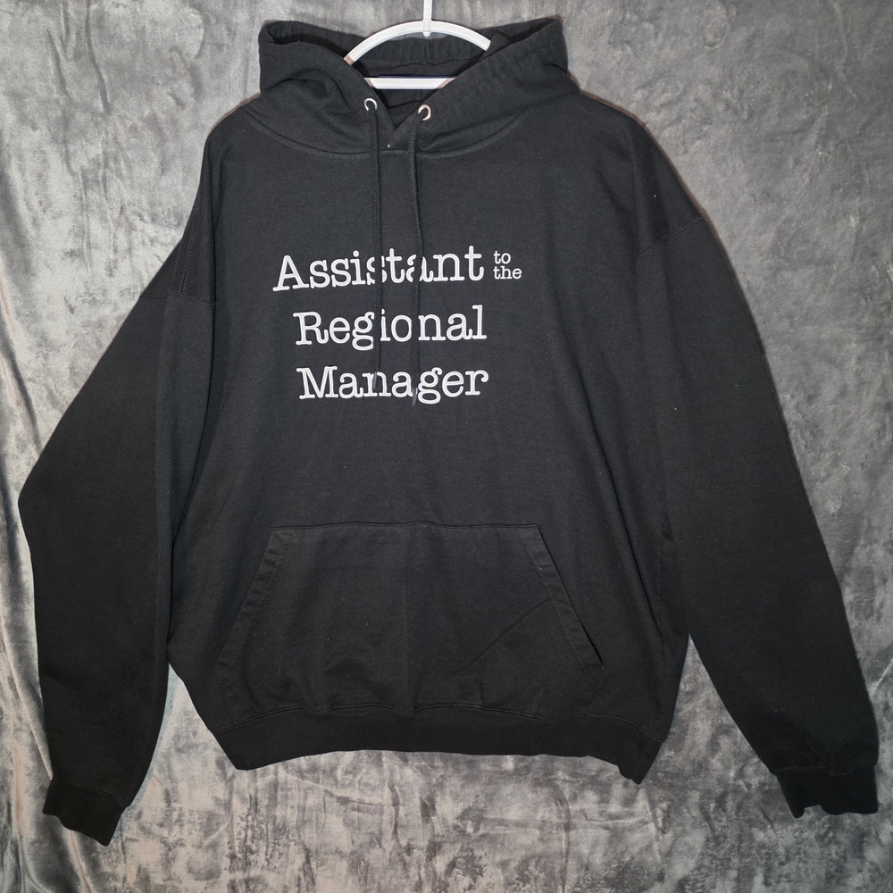 Black 'Assistant to the Regional Manager' Hooded Sweatshirt